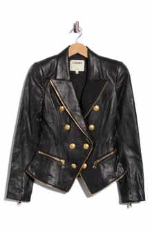 Ottilie Zip Leather Blazer