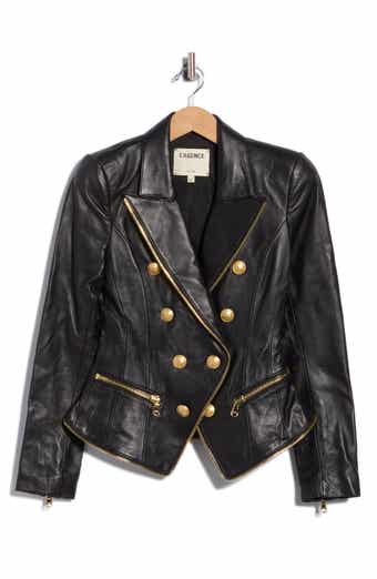 Ottilie Zip Leather Blazer