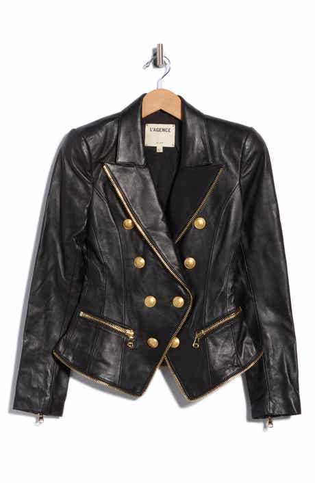 Ottilie Zip Leather Blazer