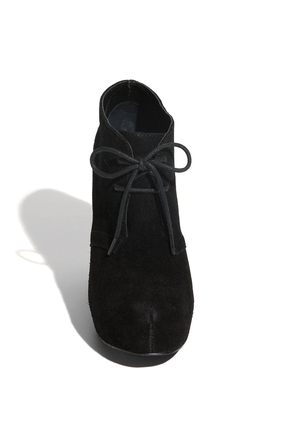 'Annnie' Wedge Bootie, Alternate, color, BLACK SUEDE