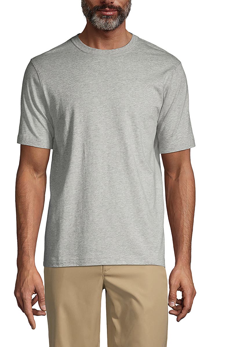 Lands' End School Uniform  Short Sleeve Essential T-shirt, Main, color, Gray Heather