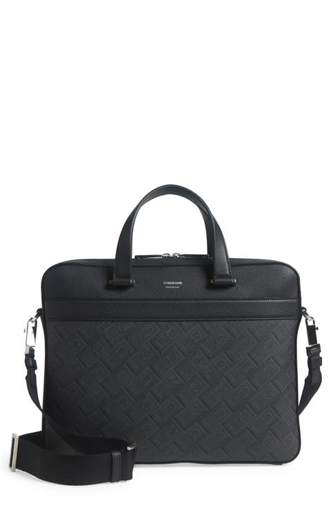 Gancio Embossed Briefcase