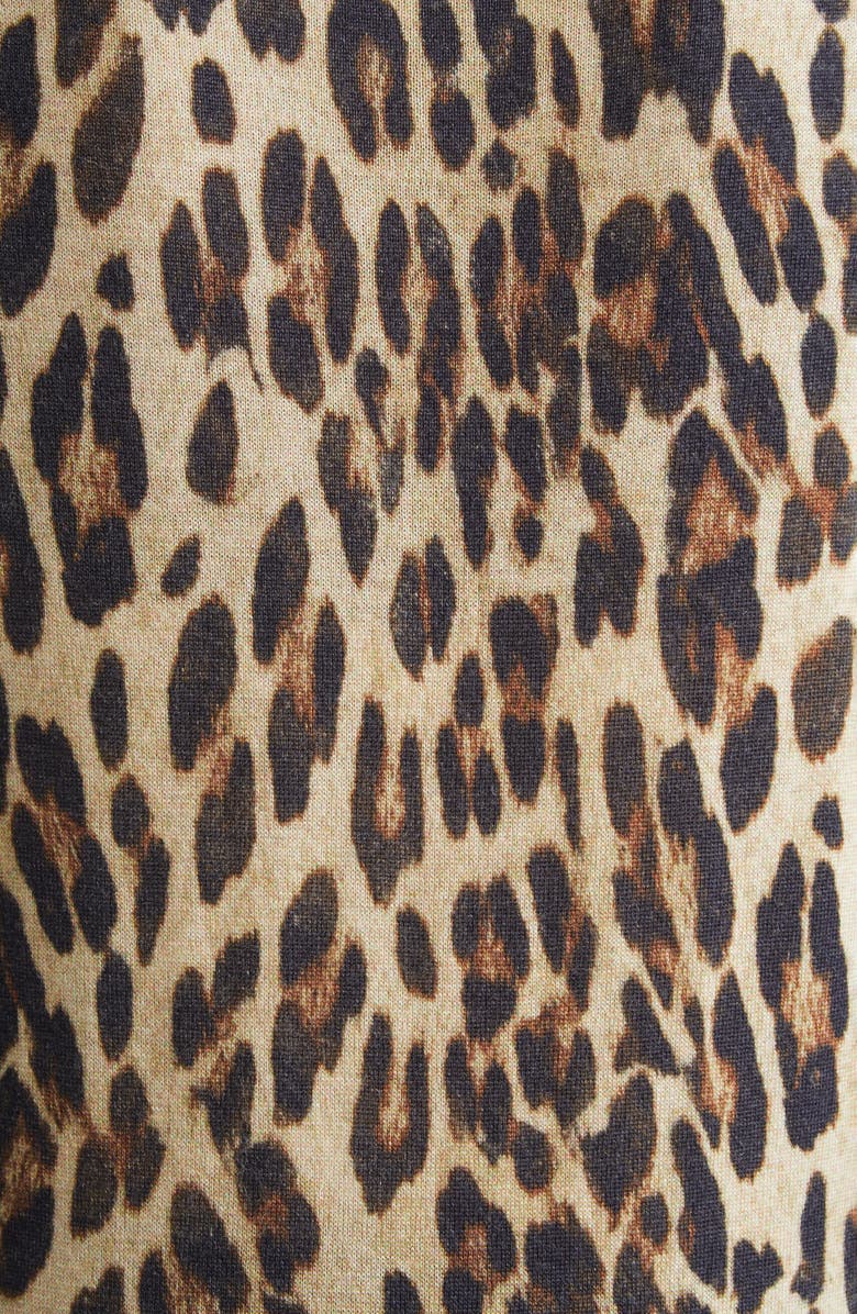 ST. JOHN Loepard Print Wool Cardigan, Alternate, color, Bronze Latte Multi