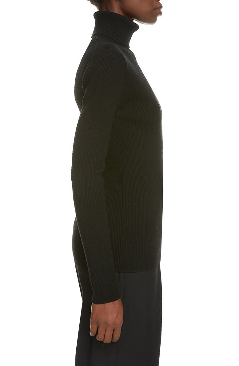 KENZO Tiger Crest Rib Merino Wool Turtleneck Sweater, Alternate, color, 