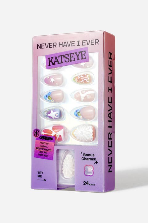 Katseye Hootie Frutti Short Stiletto Press On Nails