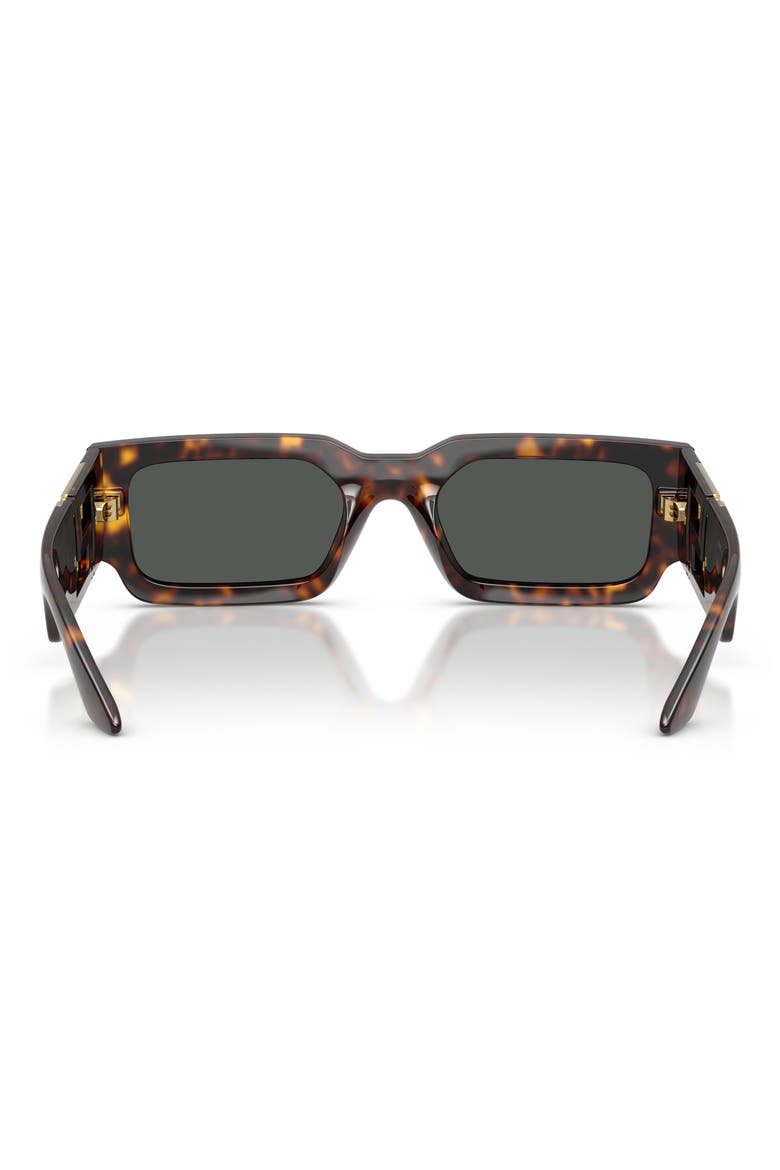 54mm Rectangular Sunglasses, Alternate, color, HAVANA / DARK GREY