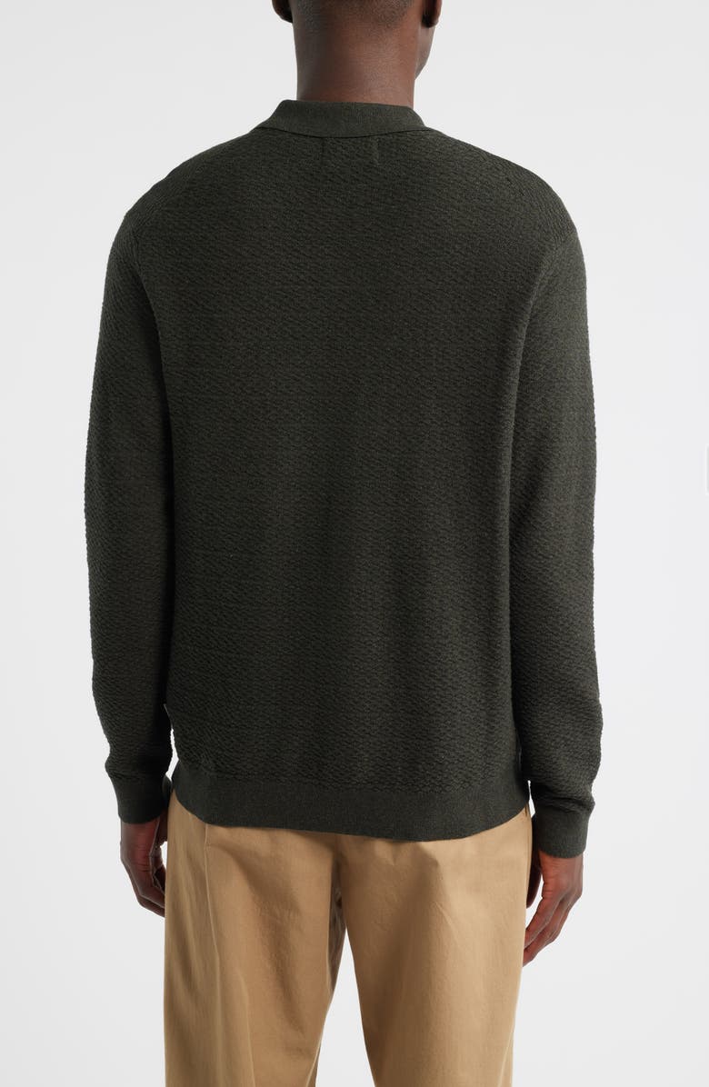 NN07 Navi 6499 Ribbed Cotton Full Button Cardigan, Alternate, color, Dark Army