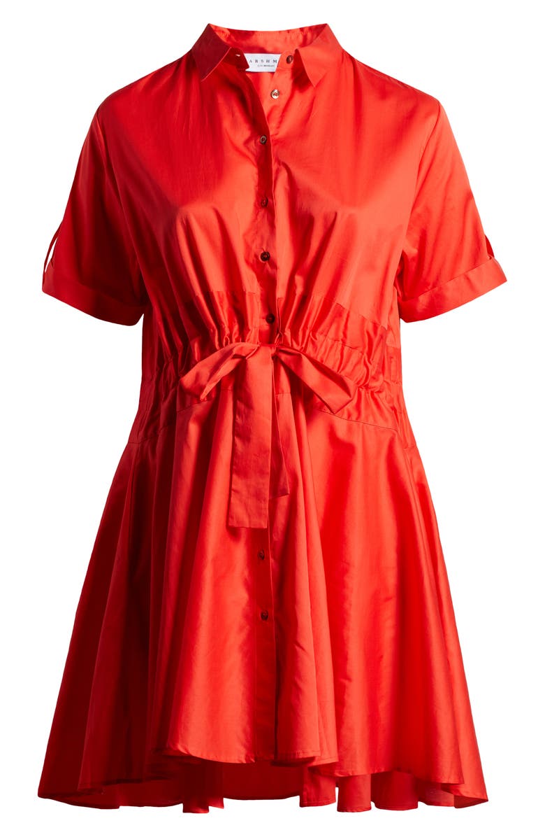 HARSHMAN Meadow Tie Waist Shirtdress, Alternate, color, Poppy Red