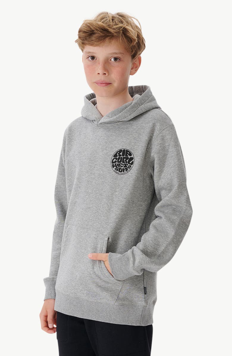 Rip Curl Kids' Wetsuit Icon Fleece Hoodie, Alternate, color, Grey Marle