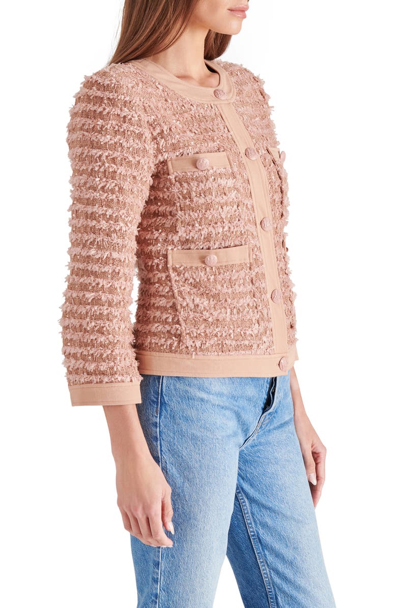 Steve Madden Winterrose Tweed Jacket, Alternate, color, 