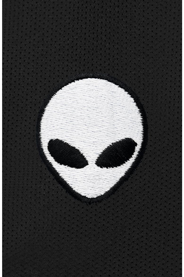 Mens Lil Alien Midweight Court Short, Alternate, color, Black