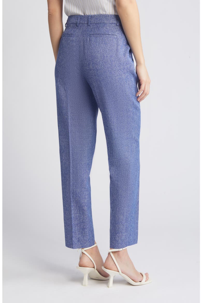 Crossdye Cotton & Linen Pants, Alternate, color, SHORE BLUE/ BRIGHT WHITE