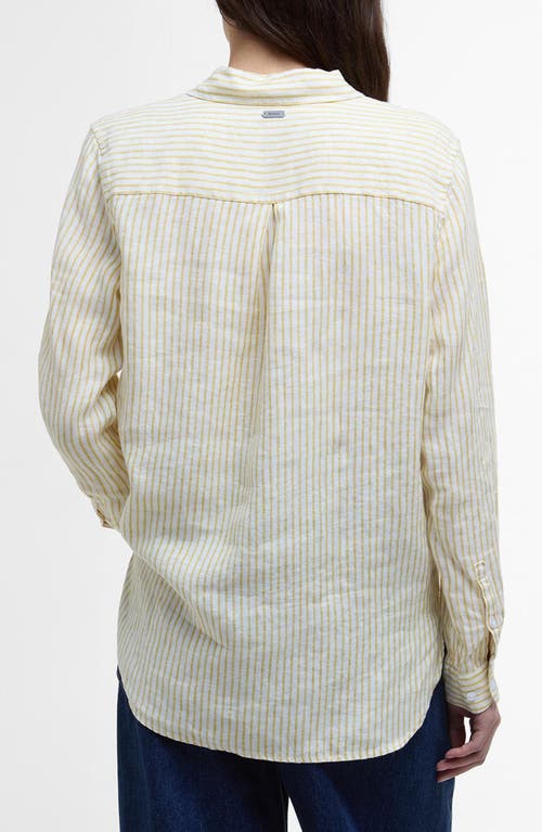 BARBOUR BARBOUR MARINE STRIPE LINEN BUTTON-UP SHIRT