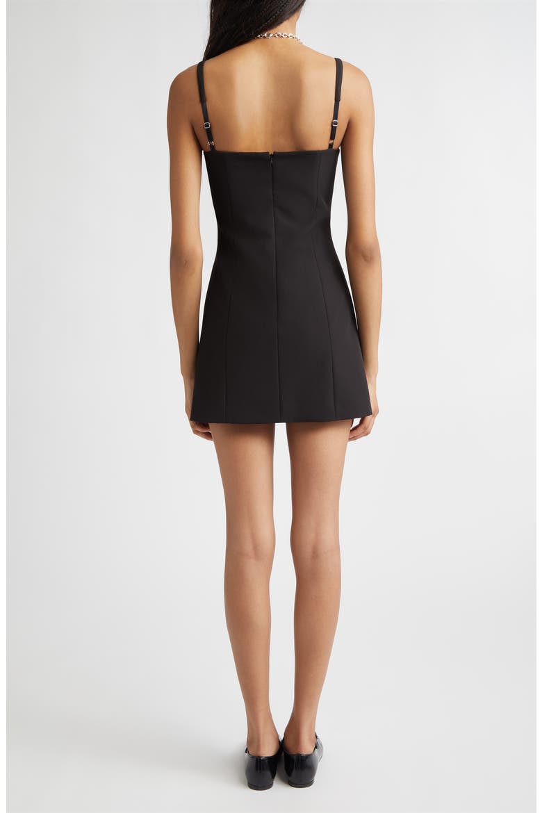 Naomi Bow Detail Sponge Suiting Sheath Dress, Alternate, color, BLACK
