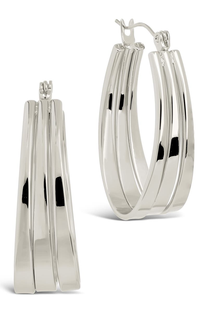 Sterling Forever Aerin Hoop Earrings, Alternate, color, 