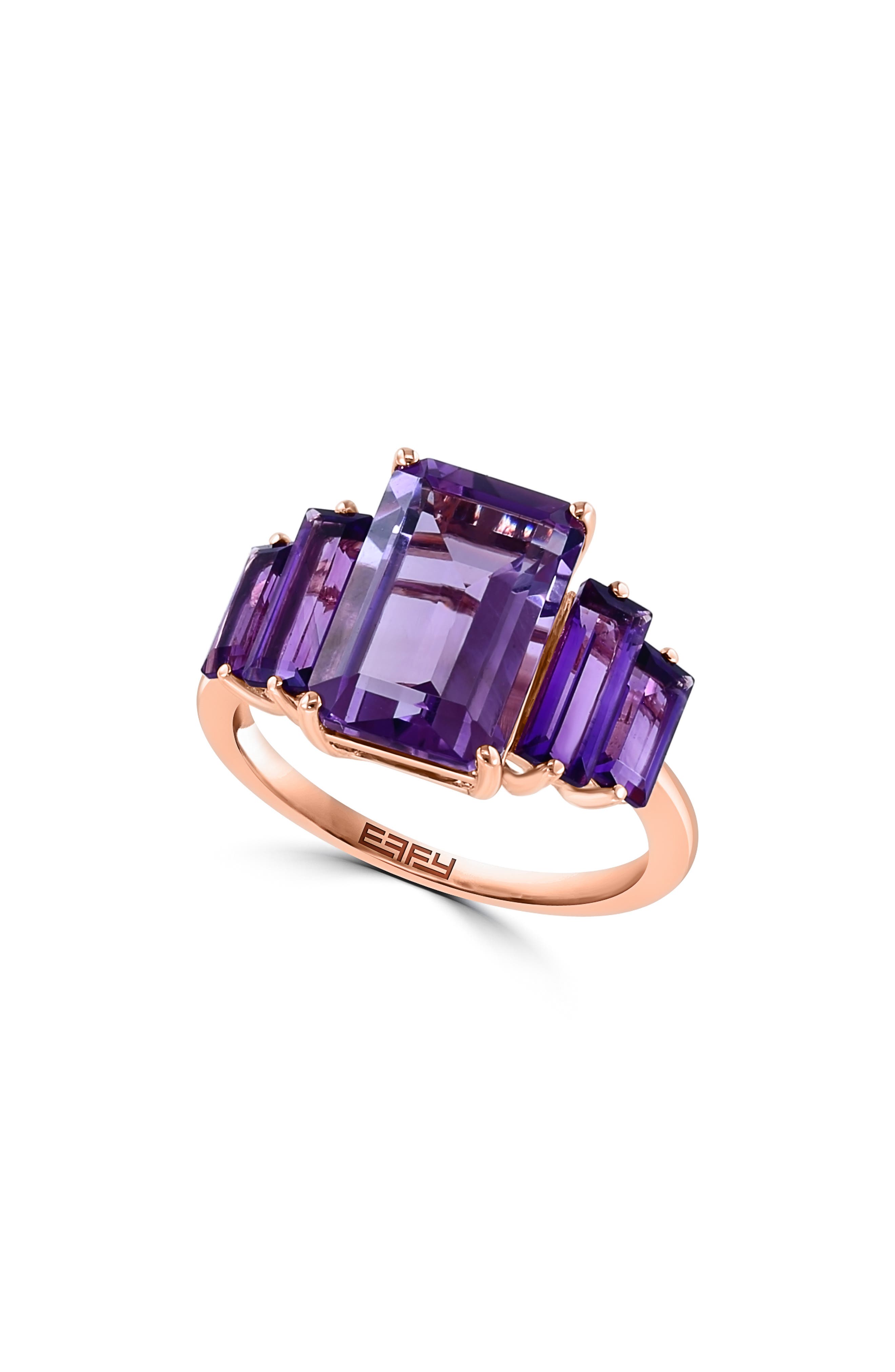 EFFY 14K Rose Gold Semiprecious 5-Stone Ring (Women) | Nordstromrack