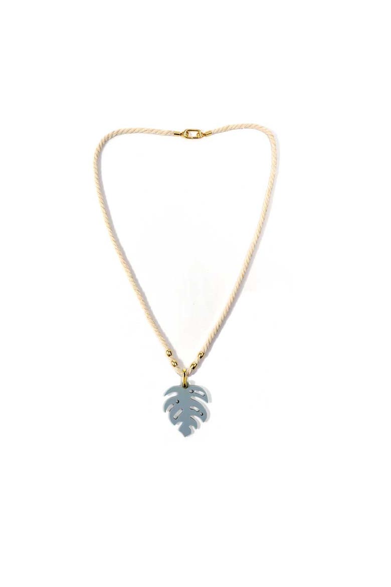 Rope Leaf Necklace, Main, color, Ivory