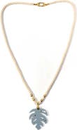 By Lilla Rope Leaf Necklace