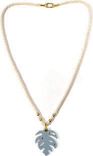 By Lilla Rope Leaf Necklace