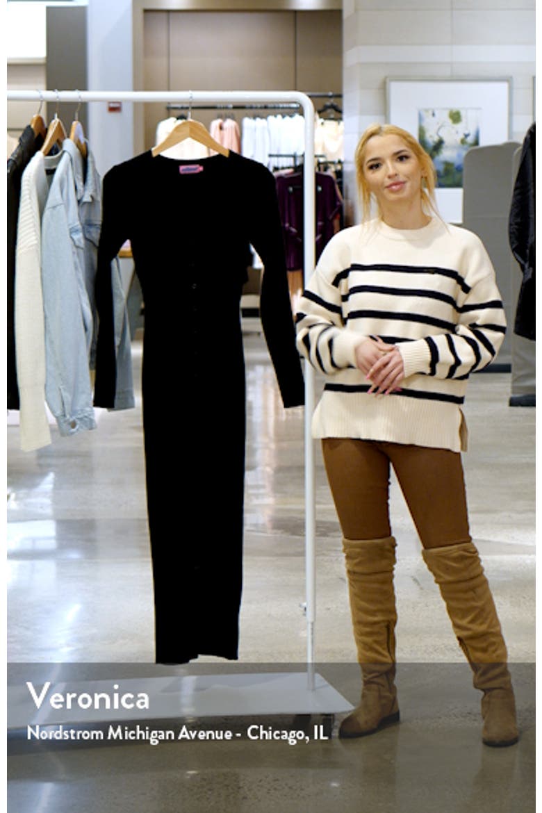 Jazlyn Long Sleeve Rib Sweater Dress video