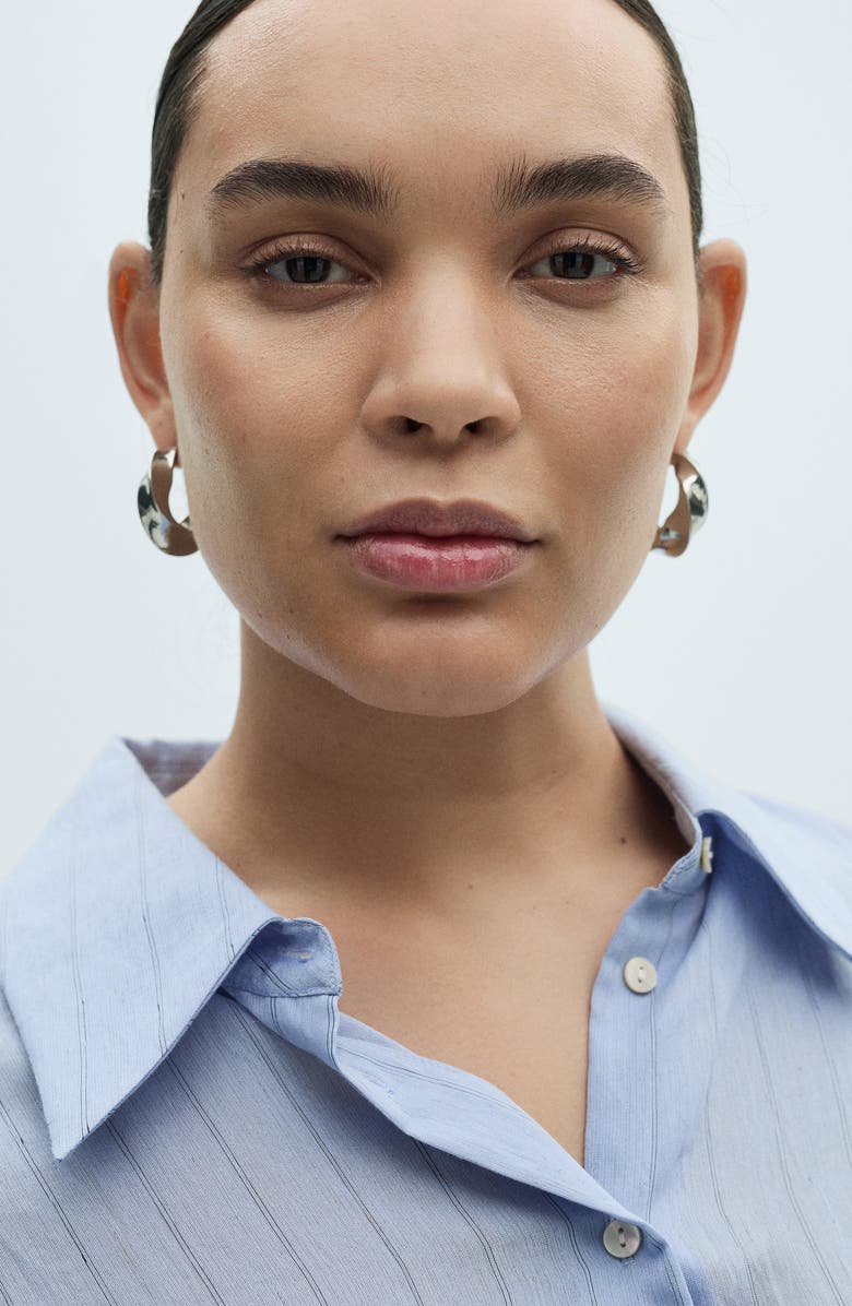 MANGO Stripe Button-Up Shirt, Alternate, color, 