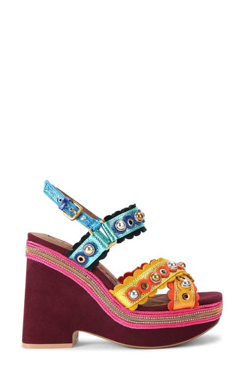 Kurt Geiger London Scalloped Stud Wedge Platform Sandal