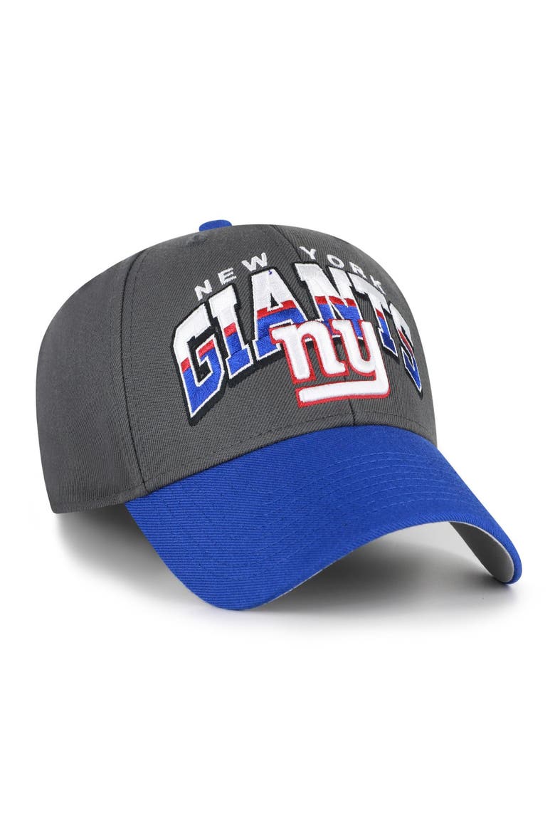 Men's '47 Charcoal New York Giants Split Block MVP Adjustable Hat, Alternate, color, Charcoal