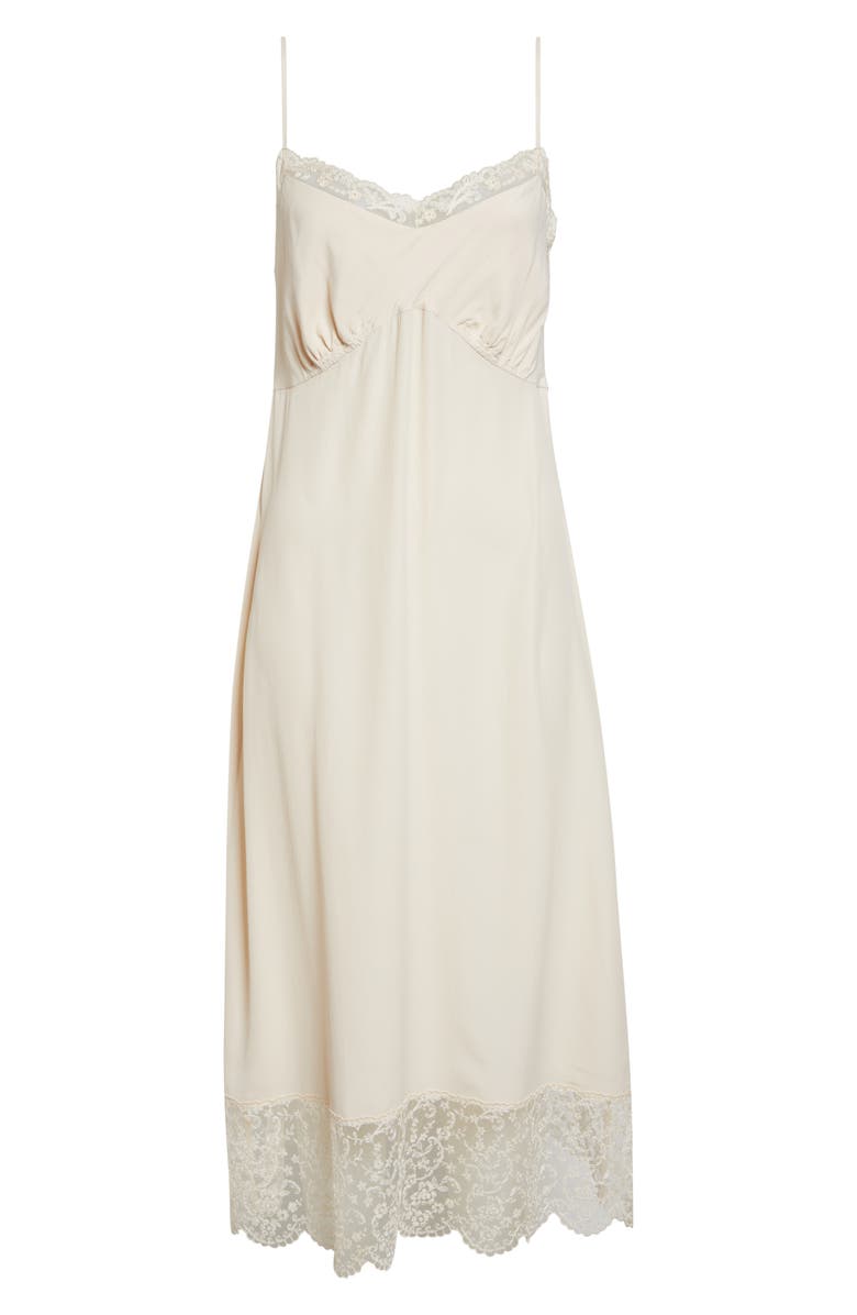 Simone Rocha Lace Trim Slipdress, Alternate, color, Sand