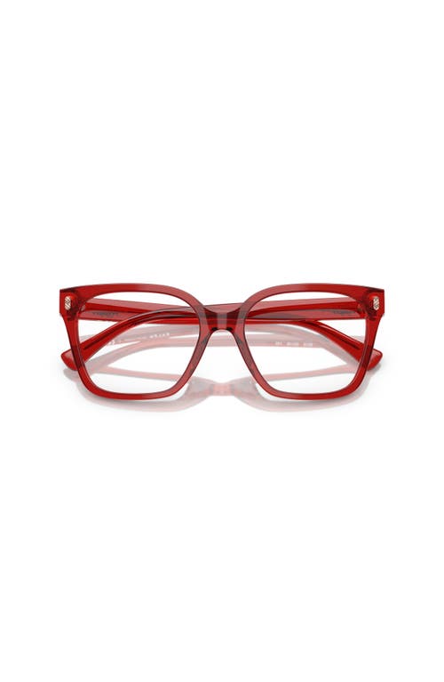 Ralph 53mm Square Optical Glasses In Red