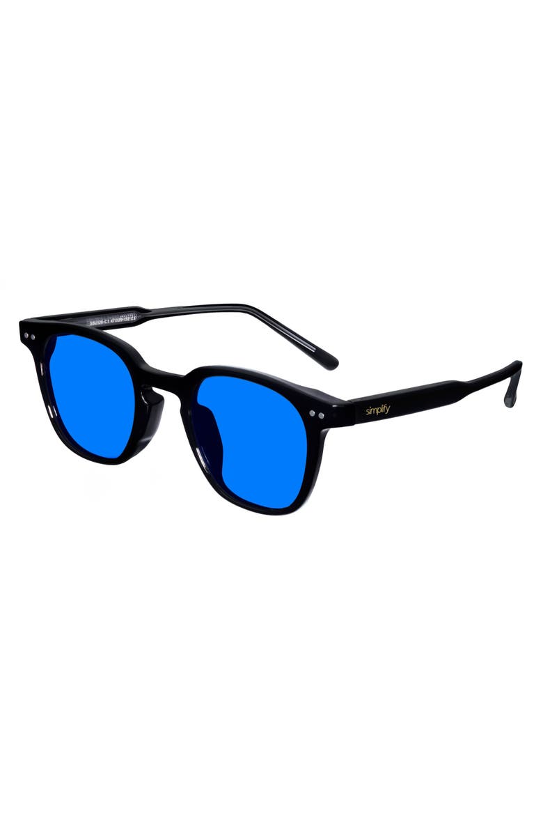Alexander Polarized Sunglasses, Main, color, Black/Blue