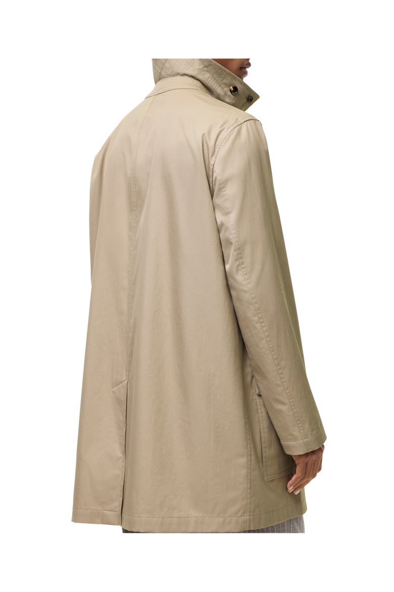 Mid-length Leather Collar Meadowbank Car Coat, Alternate, color, Saltmarsh beige