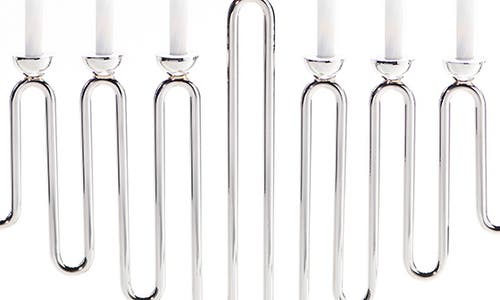 Anna New York Coluna Menorah In White And Silver