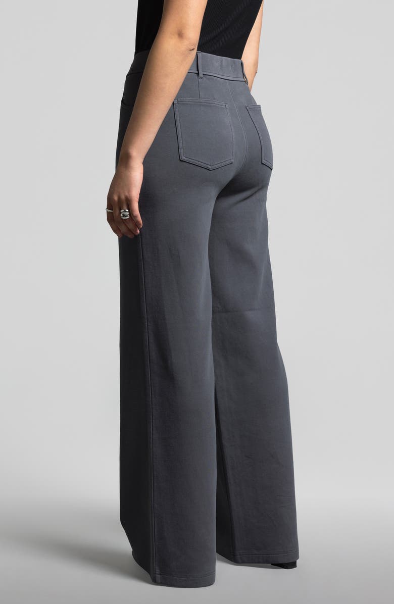 WEEKEND LOS ANGELES Genevieve Pull-On Cotton Blend Pants, Alternate, color, Ebony