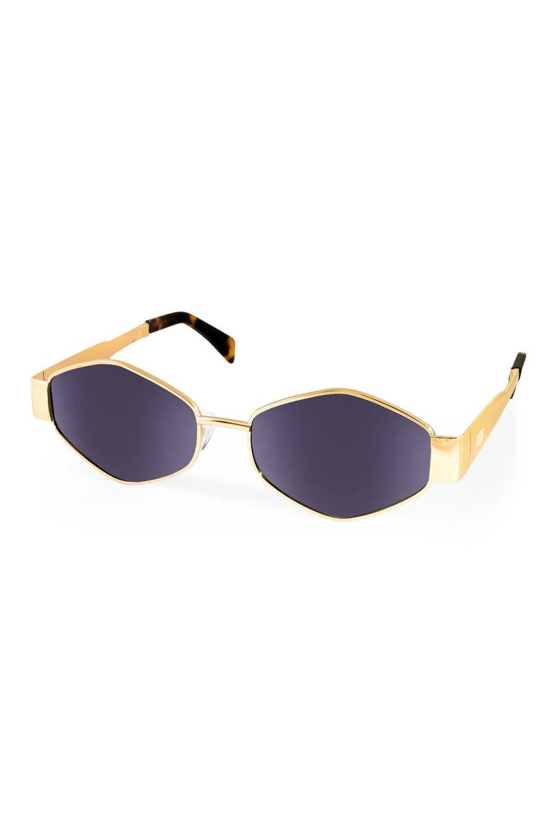 Mira Geometric Sunglasses, Alternate, color, GOLD/ BLACK