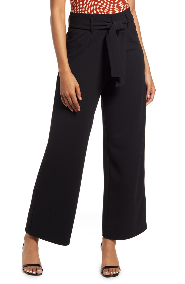 Open Edit Belted High Waist Pants, Main, color, 