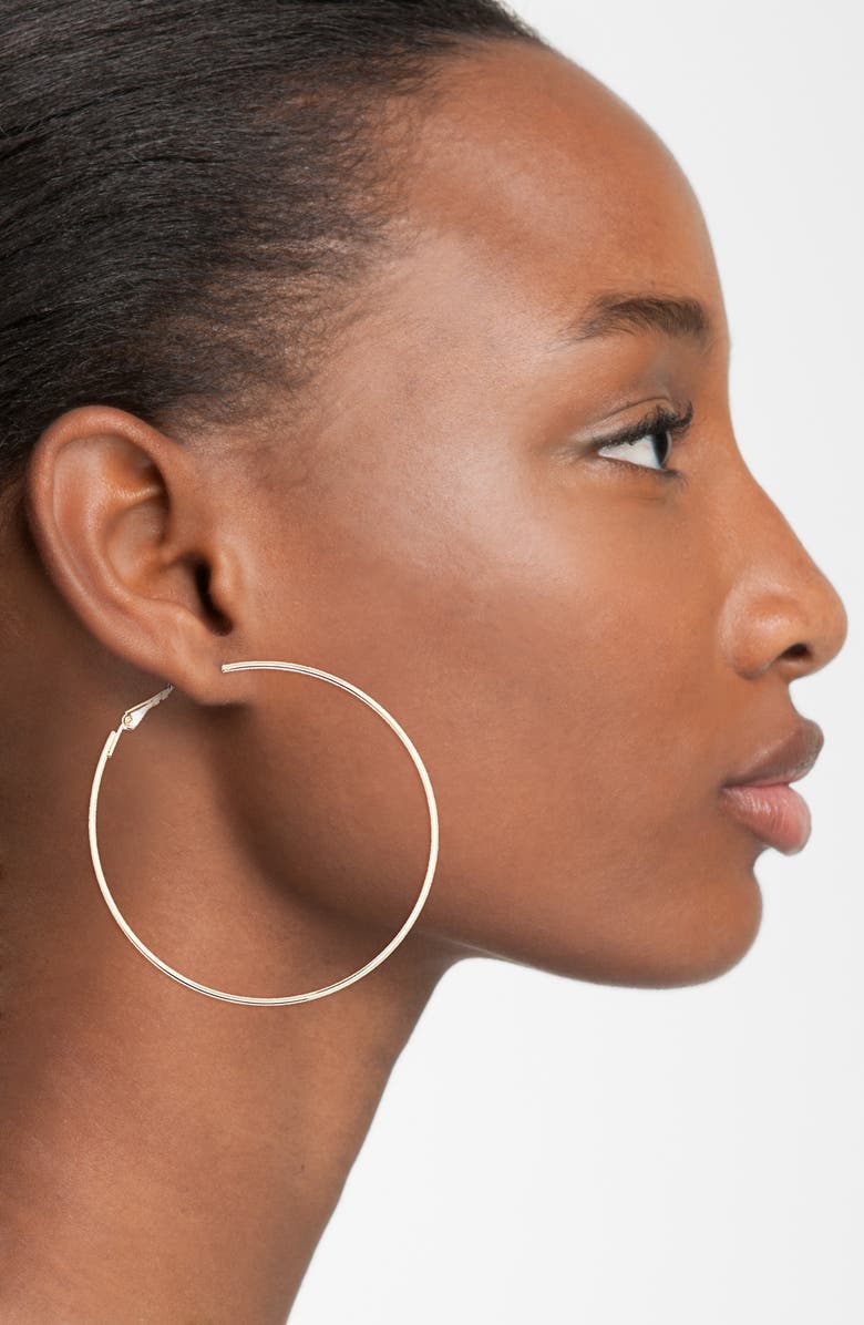 BP. Large Hoop Earrings, Alternate, color,