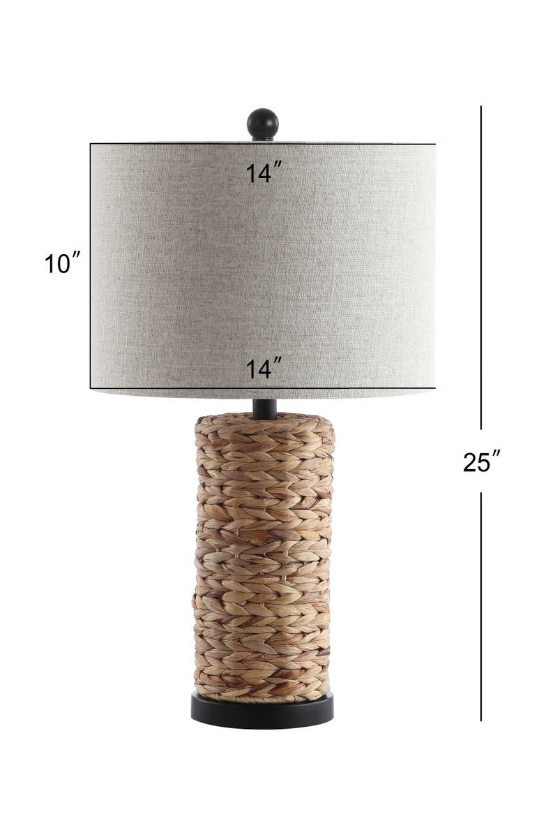 JONATHAN Y Elicia 25" Coastal Water Hyacinth LED Table Lamp, Alternate, color, Natural