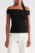 Reiss Alessia Off the Shoulder Knit Top
