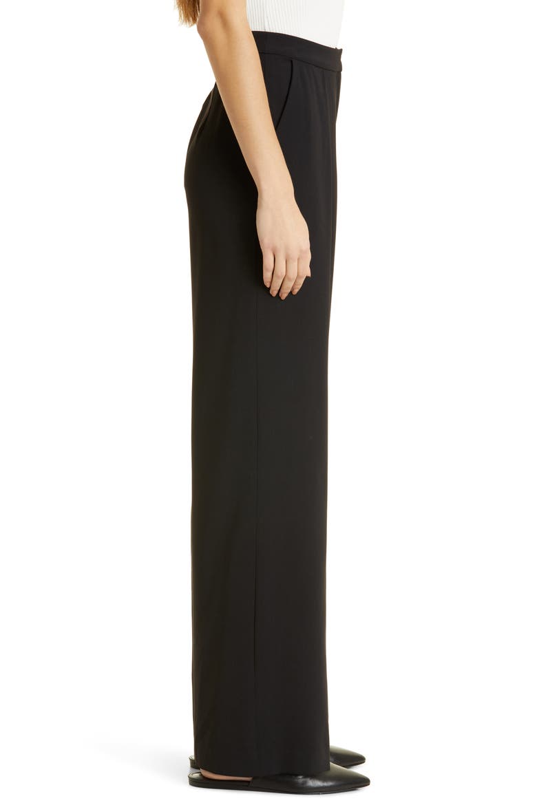 Wide Leg Crepe Pants, Alternate, color, BLACK