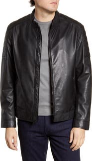 Cole Haan Racer Leather Jacket
