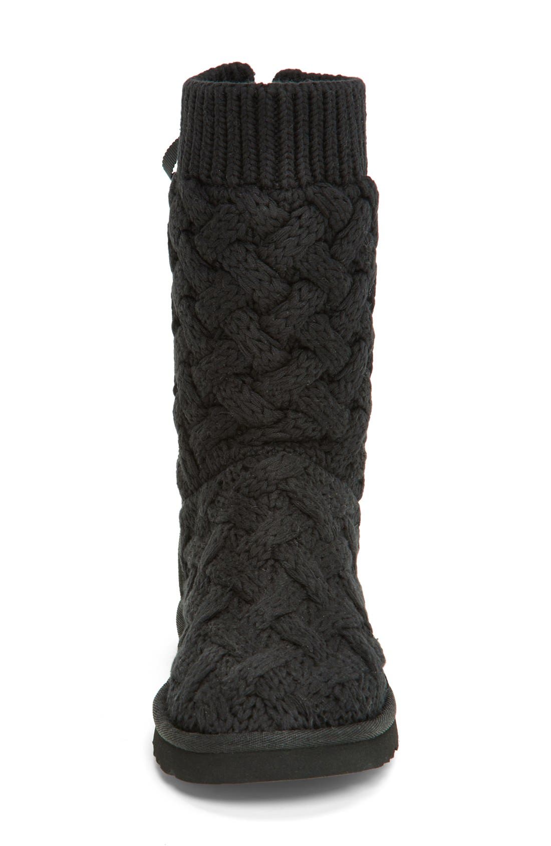 Australia 'Blythe' Knit Boot, Alternate, color, BLACK KNIT