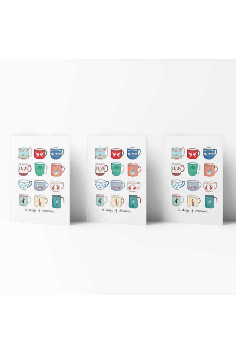 Winter/Holiday Greeting Card Pack Sets (3 ct) 12 Mugs of Christmas, Main, color, Multi-Pack