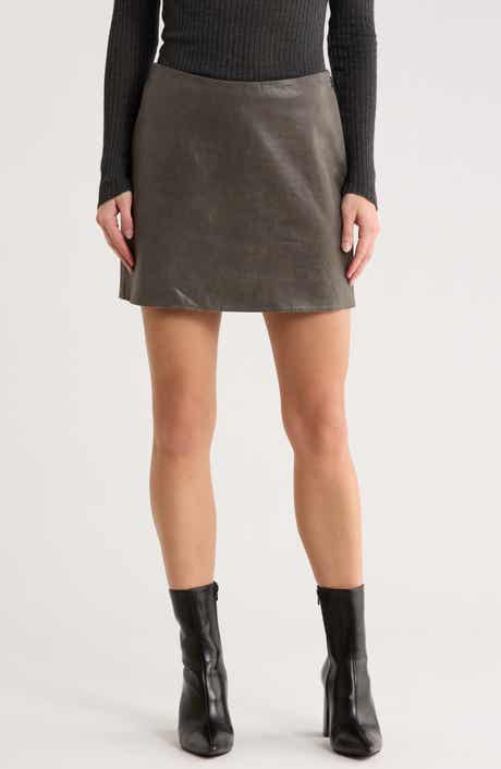 DL1961 Alma Leather Miniskirt