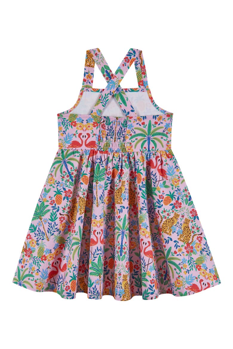 Kids' Cheetah Cotton Poplin Party Dress, Alternate, color, PINK