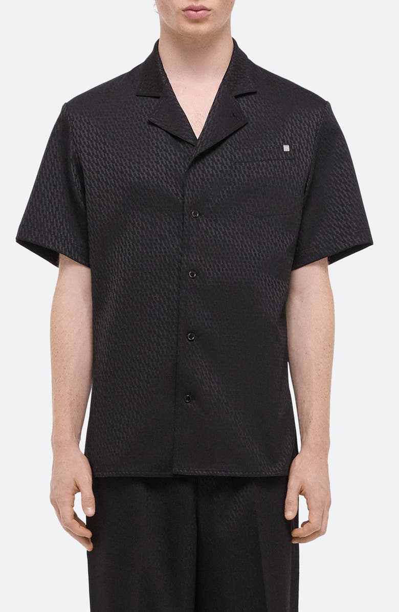 Helmut Lang Modest Jacquard Satin Camp Shirt, Main, color, 