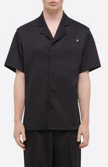 Helmut Lang Modest Jacquard Satin Camp Shirt