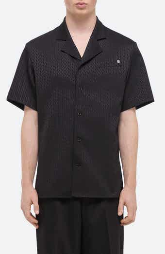 Helmut Lang Modest Jacquard Satin Camp Shirt