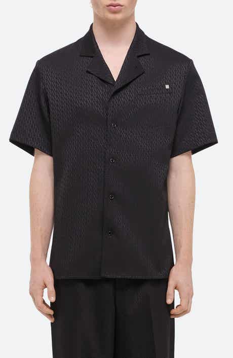 Helmut Lang Modest Jacquard Satin Camp Shirt