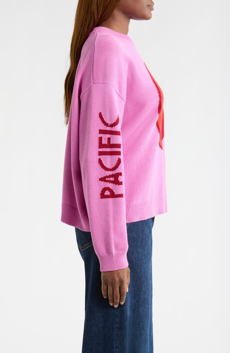 STAUD Giada Cotton Sweater, Alternate, color, Orchid