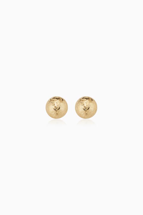 14K Gold Celebration Ball Studs Earrings